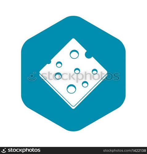 Cheese fresh block icon in simple style isolated vector illustration. Cheese fresh block icon simple