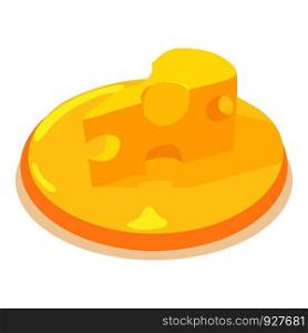 Cheese icon. Isometric illustration of cheese vector icon for web. Cheese icon, isometric 3d style