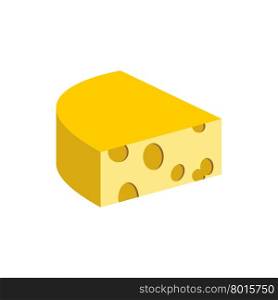 Cheese on a white background. Piece of dairy product. Vector illustration food&#xA;