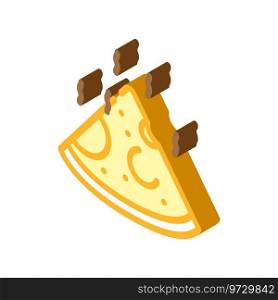 cheese smoked isometric icon vector. cheese smoked sign. isolated symbol illustration. cheese smoked isometric icon vector illustration