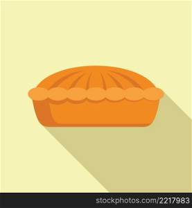 Cheesecake icon flat vector. Apple pie. Cake dessert. Cheesecake icon flat vector. Apple pie