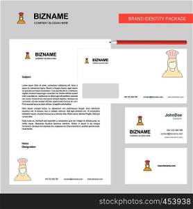 Chef Business Letterhead, Envelope and visiting Card Design vector template