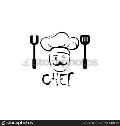 chef cap vector icon  for restaurant logo template illustration design