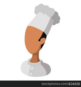 Chef cook avatar cartoon icon. Man avatar. Hotel symbol on a white background. Chef cook avatar cartoon icon