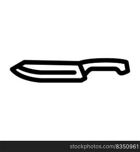 chef cooker knife line icon vector. chef cooker knife sign. isolated contour symbol black illustration. chef cooker knife line icon vector illustration