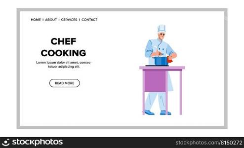 chef cooking vector. restaurant food, professional gourmet,hotel meal chef cooking character. people flat cartoon illustration. chef cooking vector