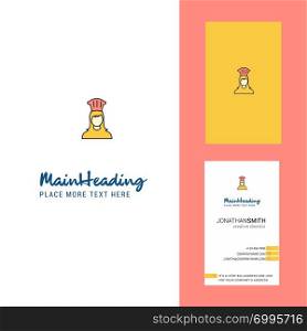 Chef Creative Logo and business card. vertical Design Vector