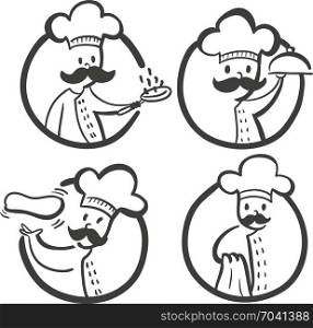 chef culinary company brand template logo identity. chef culinary company brand template logo identity vector