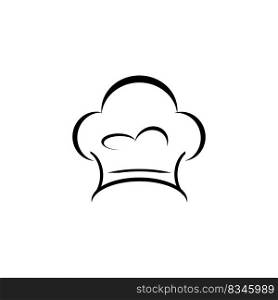 chef hat icon vector illustration symbol design 