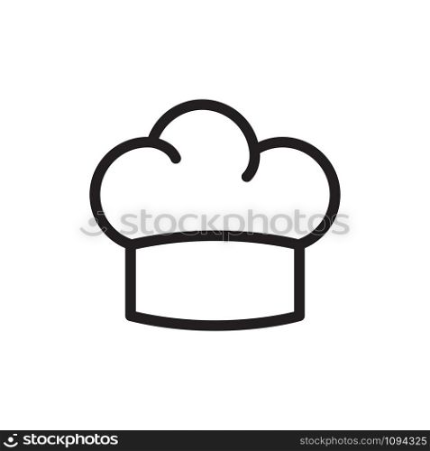 chef hat icon vector logo template in trendy flat style