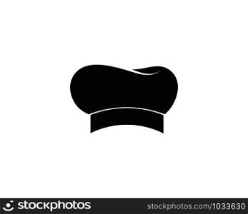 chef hat logo and symbols black color vector