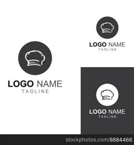 Chef hat logo for restaurant, cafe and online food delivery. Logo with vector design.