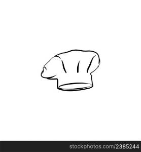 chef hat vector icon illustration logo design.