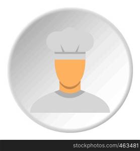 Chef icon in flat circle isolated vector illustration for web. Chef icon circle