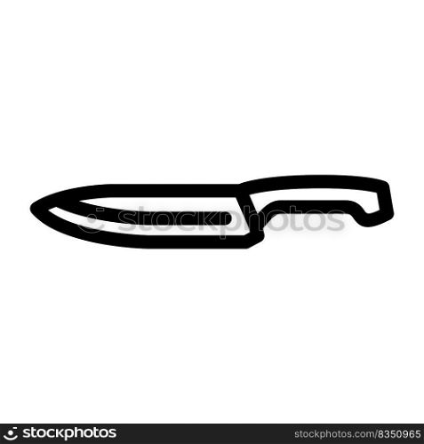 chef knife line icon vector. chef knife sign. isolated contour symbol black illustration. chef knife line icon vector illustration