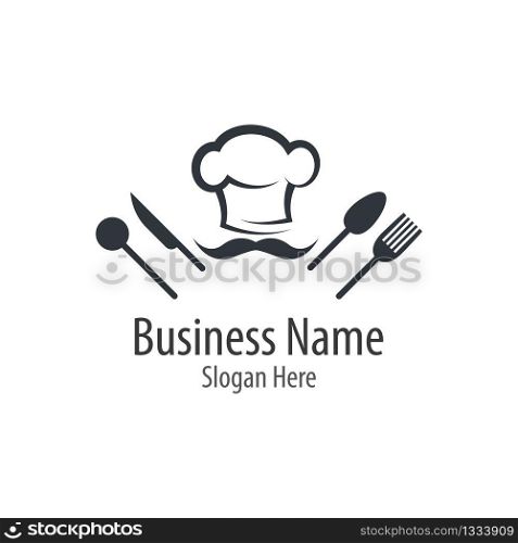 Chef logo vector icon illustration design