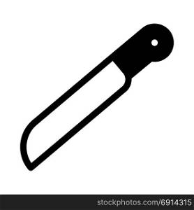 chef&rsquo;s knife, icon on isolated background