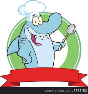 Chef Shark With Big Spoon Label