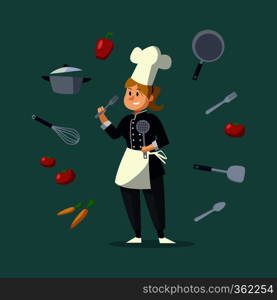chef theme vector art cartoon