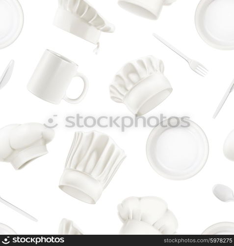 Chef, vector seamless pattern