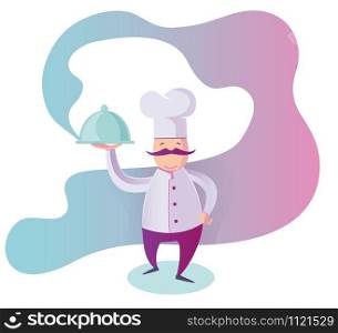 chef with dish