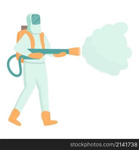 Chemical action icon cartoon vector. Control pest. Pesticide man action. Chemical action icon cartoon vector. Control pest