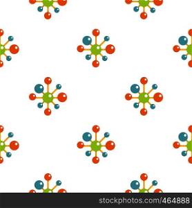 Chemical and physical atoms pattern seamless flat style for web vector illustration. Chemical and physical atoms pattern flat