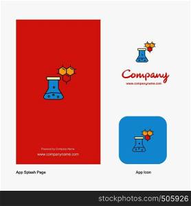 Chemical beaker Company Logo App Icon and Splash Page Design. Creative Business App Design Elements