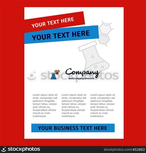 Chemical beaker Title Page Design for Company profile ,annual report, presentations, leaflet, Brochure Vector Background