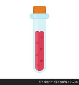 Chemical, biological science laboratory equipment - test tubes and flasks icons