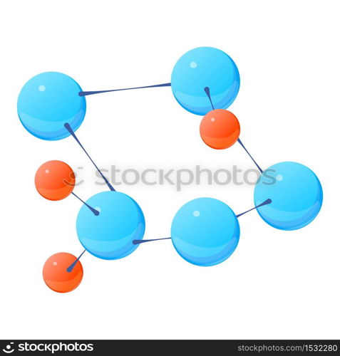 Chemical bond icon. Isometric illustration of chemical bond vector icon for web. Chemical bond icon, isometric style