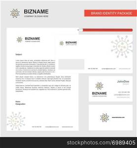 Chemical bonding Business Letterhead, Envelope and visiting Card Design vector template