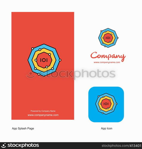 Chemical bonding Company Logo App Icon and Splash Page Design. Creative Business App Design Elements