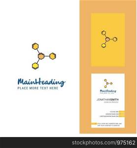 Chemical bonding Creative Logo and business card. vertical Design Vector