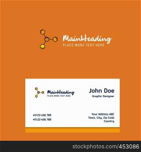 Chemical bonding logo Design with business card template. Elegant corporate identity. - Vector