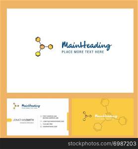 Chemical bonding Logo design with Tagline & Front and Back Busienss Card Template. Vector Creative Design