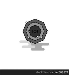 Chemical bonding Web Icon. Flat Line Filled Gray Icon Vector