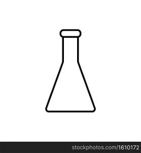 Chemical bottle line icon
