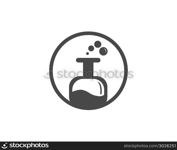 Chemical bottle vector icon for science laboratory