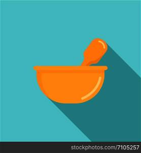Chemical bowl icon. Flat illustration of chemical bowl vector icon for web design. Chemical bowl icon, flat style