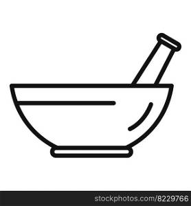Chemical bowl icon outline vector. Lab research. Genetic analysis. Chemical bowl icon outline vector. Lab research