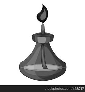 Chemical burner icon in monochrome style isolated on white background vector illustration. Chemical burner icon monochrome