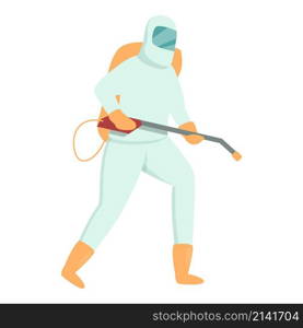 Chemical control man icon cartoon vector. Pest spray. Equipment bug. Chemical control man icon cartoon vector. Pest spray