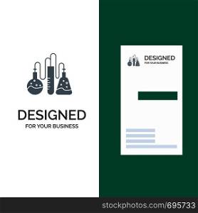 Chemical, Dope, Lab, Science Grey Logo Design and Business Card Template