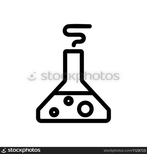 Chemical experience icon vector. A thin line sign. Isolated contour symbol illustration. Chemical experience icon vector. Isolated contour symbol illustration