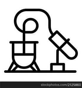 Chemical experiment icon outline vector. Lab science. Chemistry test. Chemical experiment icon outline vector. Lab science