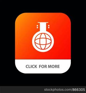 Chemical, Flask, Chemistry, Experiment Mobile App Button. Android and IOS Glyph Version