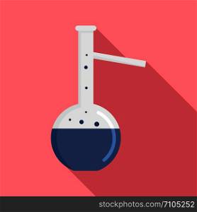 Chemical flask icon. Flat illustration of chemical flask vector icon for web design. Chemical flask icon, flat style