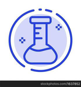 Chemical, Flask, Laboratory Blue Dotted Line Line Icon