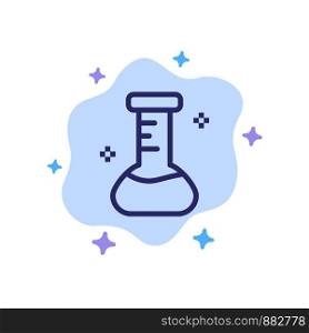 Chemical, Flask, Laboratory Blue Icon on Abstract Cloud Background